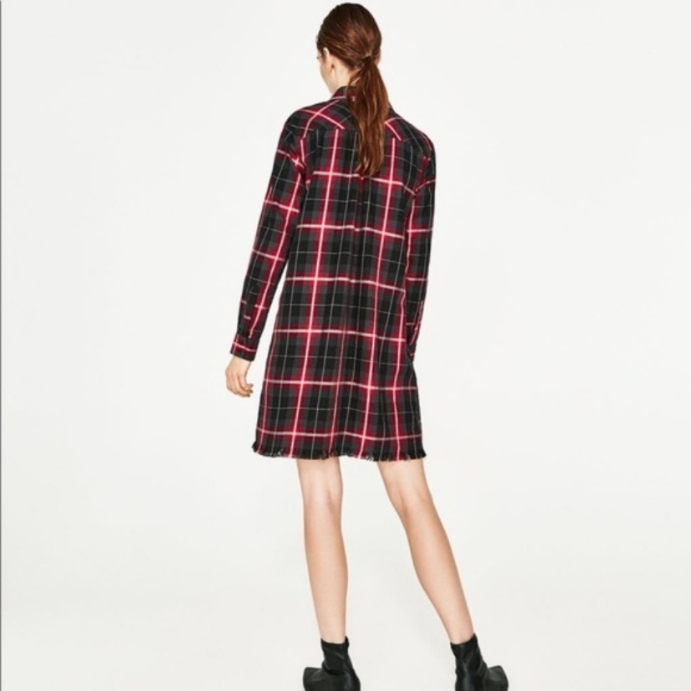 Zara Woman Plaid Shirt Dress - Picture 4 of 8